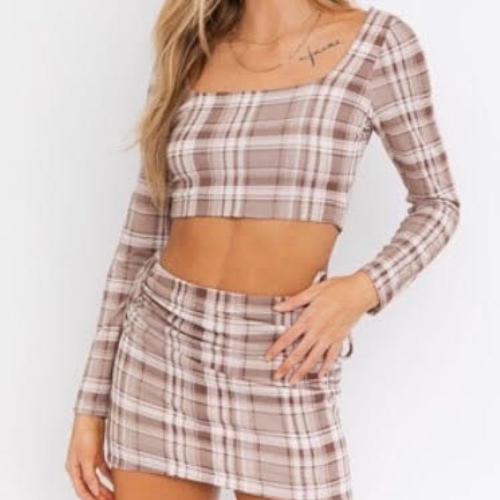 Plaid Two Piece Set